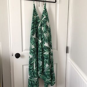 Palm Leaf halter dress